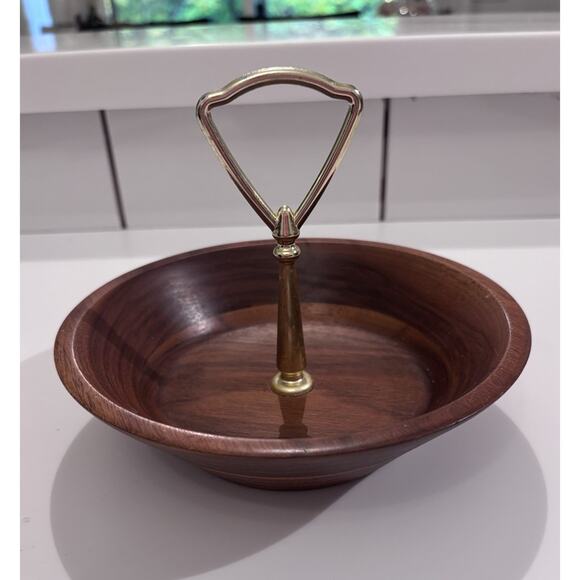 Other - Vintage Walnut Bowl Lebanon Missouri Handled Nut Trinket Bowl